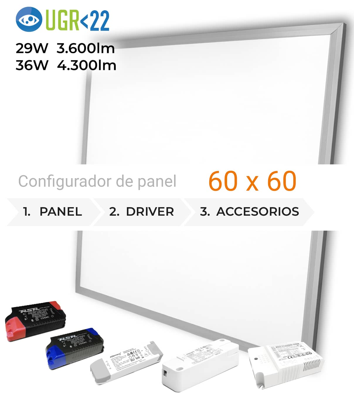 Panel 60x60 UGR<22 Panel 60x60 UGR<22