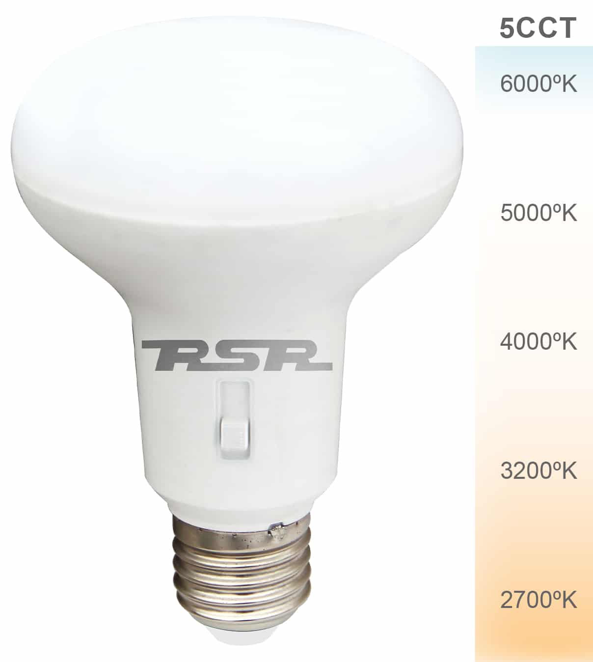 R80 REFLECTORA LED - E27 - 5CCT SWITCH