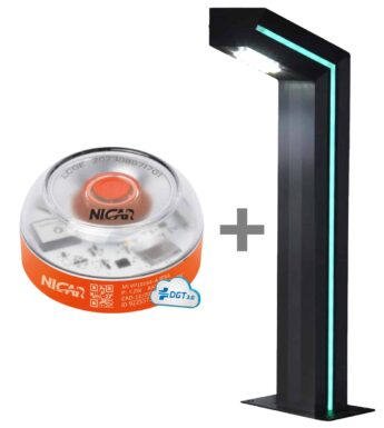 PACK BALIZA V16 NICAR + BALIZA EXTERIOR HOOK RETROILUMINADA